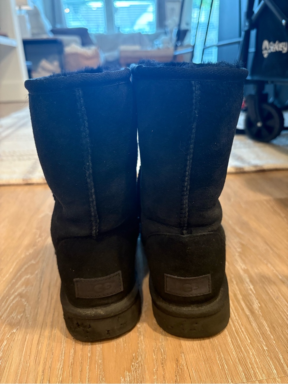 UGG Black Short Shearling Boots